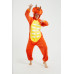 Onesie Kigurumi Oranssi Dinosaurus