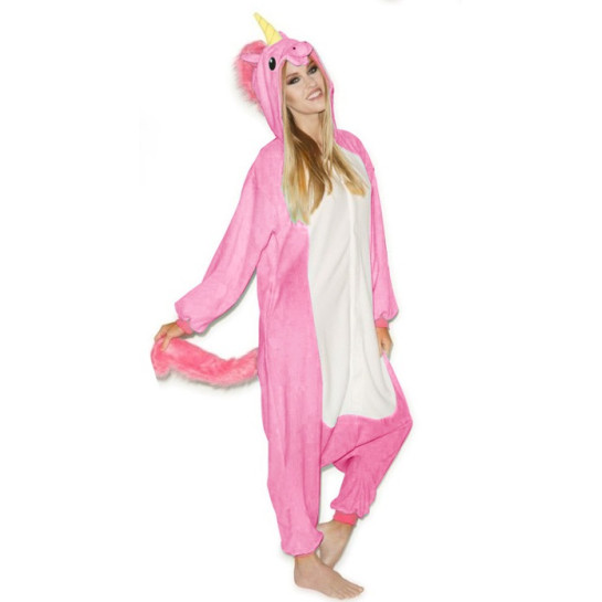 Onesie Kigurumi Vaaleanpunainen Yksisarvinen
