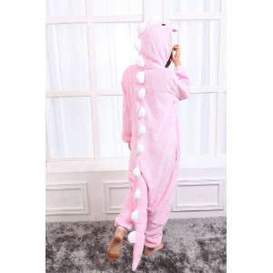 Onesie Kigurumi Vaaleanpunainen Lohikäärme lapsille